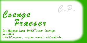 csenge pracser business card